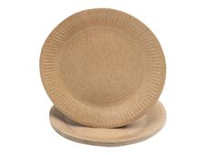 Pronappe - Bord - Grootte 23 cm diameter - rond - wegwerpbord - bruin (pak van 20)