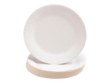 Pronappe - Bord - Grootte 23 cm diameter - rond - wegwerpbord - wit (pak van 50)