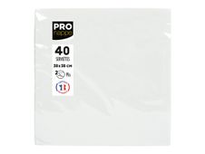 Pronappe - Servet - Grootte 38 x 38 cm - wegwerpbord - wit (pak van 40)