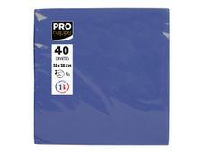 Pronappe - Servet - Grootte 38 x 38 cm - wegwerpbord - marineblauw (pak van 40)