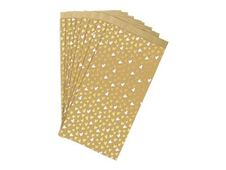 Clairefontaine - Sac d'expédition - 16 cm x 30 cm - cœur - or - pack de 50