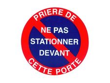 Pickup - Plaque de signalisation ronde - 180 mm (diamêtre) - parking interdit