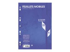 Calligraphe - feuilles simples A4 - 200 pages - grands carreaux (Seyes) - perforées