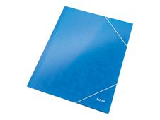 Leitz WOW - map met 3 flappen - voor A4 -capaciteit: 250 vellen - metallic blauw