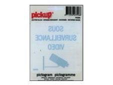PICKUP - Teken - video surveillance - vierkant - 100 x 100 mm - zelfklevend - vinyl