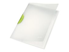 Leitz ColorClip Magic - clipmap - voor A4 -capaciteit: 30 vellen - doorzichtig met donkergroene clip