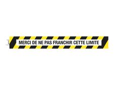 Exacompta teken - deze grens niet overschrijden - merci de ne pas franchir cette limite - 800 x 100 mm - PVC - zwart, geel