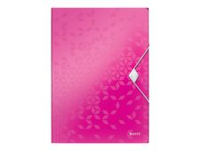Leitz WOW - map met 3 flappen - A4 - voor 150 vellen - metallic roze