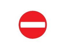 PICKUP MARKING - Teken - no entry - rond - 200 mm (diameter) - zelfklevend - vinyl