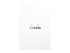 RHODIA Basics N°19 A4+ - Notitieblok - geniet - 210 x 318 mm - 80 vellen / 160 pagina's - extra wit papier - van ruiten voorzien - harde kaft - witte hoes - karton