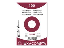 Exacompta - Pack de 100 Fiches Bristol - A6 (10,5 x 14,8 cm) - blanc