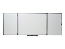 Nobo - Tableau blanc - montable sur mur - 4 m x 1m20 - charnière en 3 parties - émail - magnétique - double face
