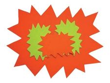Apli Agipa - Karton - burst - 240 x 320 mm - 10 vellen - geel, oranje - karton