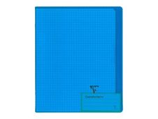 Clairefontaine Koverbook A5+ - Notitieboek - geniet - 170 x 220 mm - 48 vellen / 96 pagina's - van ruiten voorzien - transparant, verkrijgbaar in verschillende kleuren - polypropyleen (PP)