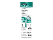 Fellowes - 100 anneaux de reliure en métal - 8 mm - jusqu'à 60 feuilles - argent