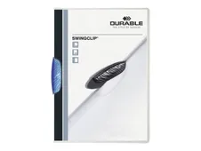 DURABLE SWINGCLIP - Clipmap - A4 - voor 30 vellen - transparant met blauwe clip