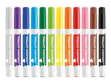 Pelikan Colorella - marker - zwart, rood, lichtblauw, geel, oranje, bruin, roze, lichtgroen, grijs, donkerblauw, paars, donkergroen (pak van 12)