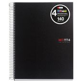 Miquelrius The Original - Notitieboek - met spiraal gebonden - A4 - 80 vellen / 160 pagina's - van ruiten voorzien - 4 gaten - rood - polypropyleen (PP)