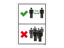 PICKUP teken - social gathering is prohibited - 230 x 330 mm - polystyreen, gehard plastic