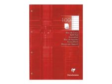 Clairefontaine - Bijvulling - A4 - 100 vellen / 200 pagina's - van lijnen voorzien - 4 gaten 80x80x80 mm - hard karton