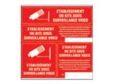 PICKUP - Teken - under video surveillance - zelfklevend - vinyl (pak van 4)