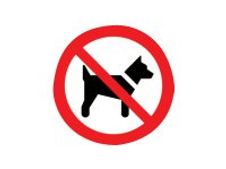 PICKUP - Teken - no dogs allowed - rond - 200 mm (diameter) - zelfklevend - vinyl