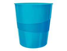 Leitz WOW - afvalbak - 15 l - polypropyleen (PP), polystyreen - metallic blauw