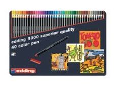 edding 1300 - Pen met vezelpunt - verschillende kleuren - inkt op waterbasis - 3 mm (pak van 40)