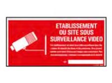 PICKUP - Teken - under video surveillance - rechthoekig - 300 x 150 mm - polystyreen