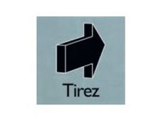 PICKUP Alulook - Teken - trekken - richting - 80 x 80 mm - bevestigd aan deur - zelfklevend