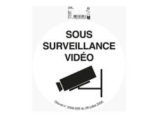 Exacompta teken - onder videotoezicht - sous surveillance video - 200 mm (diameter) - polyvinylchloride (pvc) / vinyl - zwart