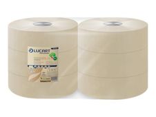 Lucart Professional EcoNatural 350 - toiletpapier - 1458 vellen - rol - 350 m - havana (pak van 6)
