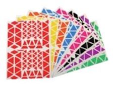 Apli - 10 feuilles gommettes triangles - coloris assortis