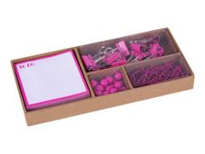 APLI Fluor Collection set kantoorbenodigdheden - fluro-roze