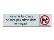 PICKUP Alulook - Teken - no dogs allowed - 165 x 44 mm