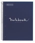 Miquelrius Emotions - Notitieboek - met spiraal gebonden - A4 - 80 vellen / 160 pagina's - van ruiten voorzien - 4 gaten - marineblauw - polypropyleen (PP)