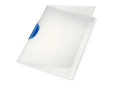 Leitz ColorClip Magic - clipmap - voor A4 -capaciteit: 30 vellen - doorschijnend met blauwe clip