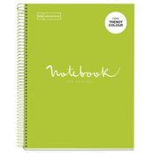 Miquelrius Emotions - Notitieboek - met spiraal gebonden - A4 (210 x 297 mm) - 80 vellen / 160 pagina's - van ruiten voorzien - 4 gaten - limoen - karton bedekt met papier
