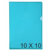 Exacompta - 10 Packs de 10 Pochettes coin lisses - A4 - 13/100 - vert translucide
