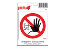 PICKUP - Teken - no trespassing - 100 x 100 mm - zelfklevend - vinyl