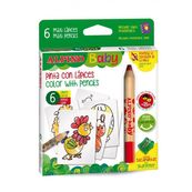 Alpino Baby - Kleurpotlood - verschillende kleuren (pak van 6)