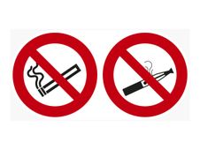 Exacompta teken - no smoking / no vaping - 300 x 150 mm - polypropyleen - rood