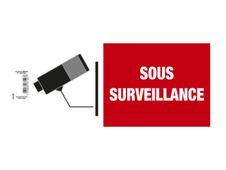 Exacompta teken - onder toezicht - sous surveillance - 300 x 150 mm - PVC