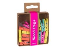 APLI Fluor Collection - craft clips - fluorescerend geel, fluorescerend oranje, Fuchsia, turkooisblauw