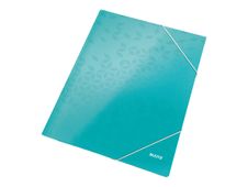 Leitz WOW - map met 3 flappen - voor A4 -capaciteit: 250 vellen - ijsblauw