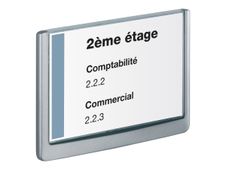 DURABLE CLICK SIGN - Kaarthouder - bevestigd aan deur - voor A5 - grafiet
