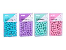 APLI Nordik Collection - punaises - 9 mm head diameter, 20 mm needle - pak van 100