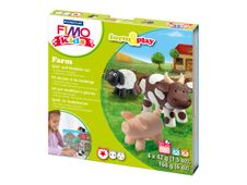 FIMO kids form&play Farm - Modeling dough play set - zwart, wit, bruin, huidskleur