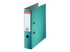 Esselte - classeur à levier - pour A4 - turquoise, revêtement gris clair