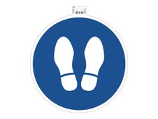 Exacompta teken - stand here - 350 x 350 mm - polyvinyl chloride (PVC) / vinyl - blauw